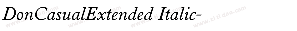DonCasualExtended Italic字体转换